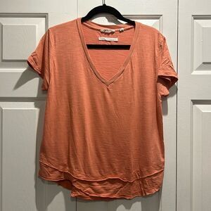 CHRLDR Peach V-Neck T-Shirt, Size Large